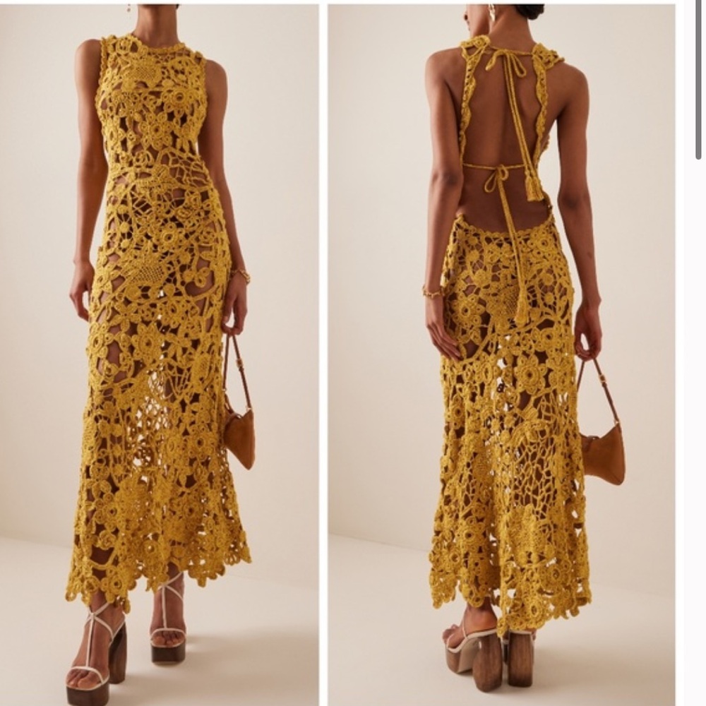 Ulla Johnson Yael Dress - small - hand crocheted retails $2250